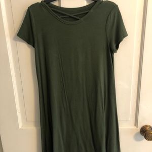 Girls olive green dress